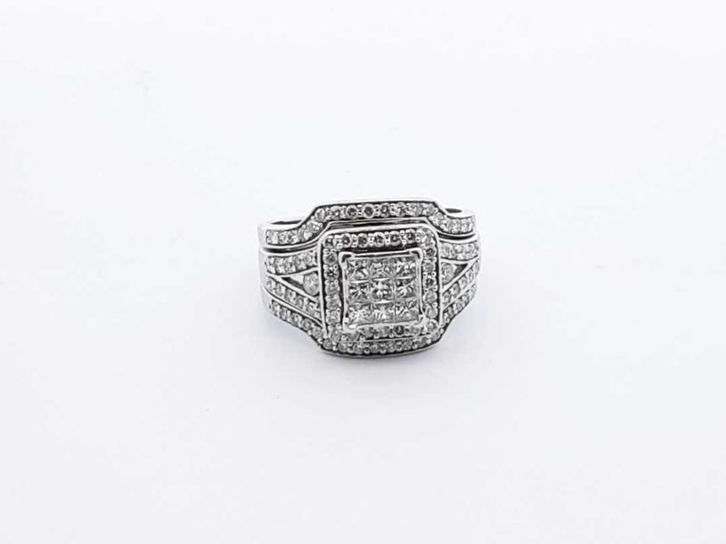 1.78ctw Diamonds 14k White Gold 5.7 Grams Ring Size 6 Sd0825crzdu