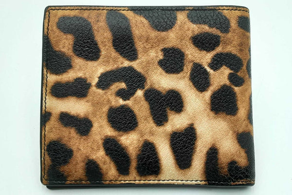 Yves Saint Laurent Leopard Print Leather Wallet Eb1024exdu