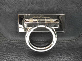 Salvatore Ferragamo Gancini Shoulder Bag In Black Leather Fw0925lordu