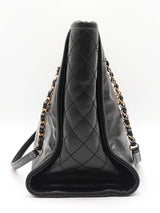 Chanel Deauville Small Shopping Bag In Black Leather Fwwrxzdu
