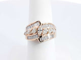 1.09 Cttw Diamond & 14k Yellow Gold Cluster Ring 7.9 Grams Size 7 Fw0426prxdu