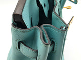 Hermes Birkin 25 Lagon Teal Swift Leather Gold Handbag Do0325lrrxzde