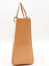 Christian Dior Lady Dior Cannage Patent Leather Tote Bag Eb0826cxzde