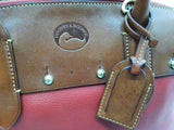Dooney & Bourke Wilson All Weather Red Brown Leather Shoulder Bag Do0325lrde