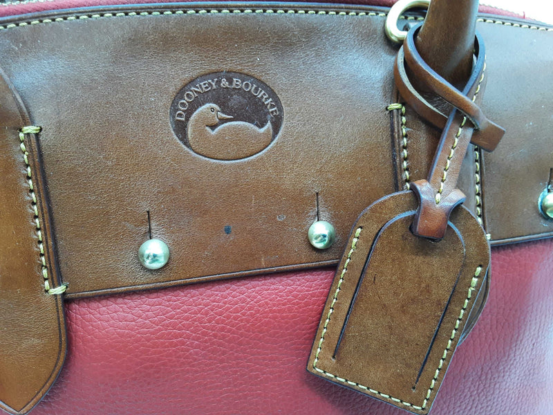 Dooney & Bourke Wilson All Weather Red Brown Leather Shoulder Bag Do0325lrde