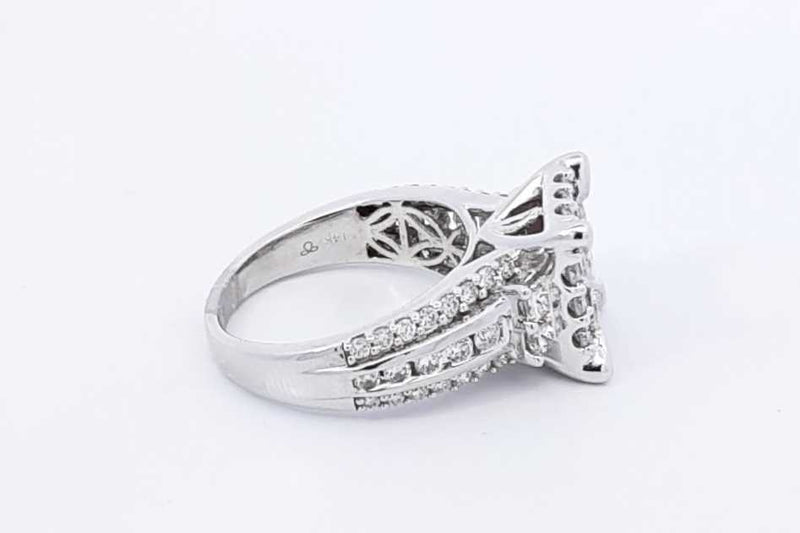 2.2ctw Diamond Ring In 14k White Gold 8.5 Grams Size 8 Eb1125sxzdu