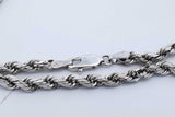 14k White Gold Rope Chain Necklace 6.9 Grams 20 Inch Eb0326wrxde