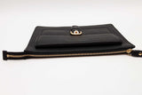 Michael Kors Cooper Black Leather Wristlet Eb0226lede