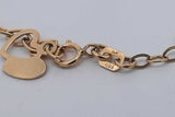 14k Tricolor Gold Bracelet With Dolphin & Heart Charms 3.8g 9 Inch Eb1125oxzsa
