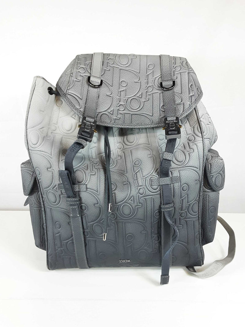 Dior Hit The Road Backpack With Flap Gray Dior Gravity Leather Sd0925orzxde