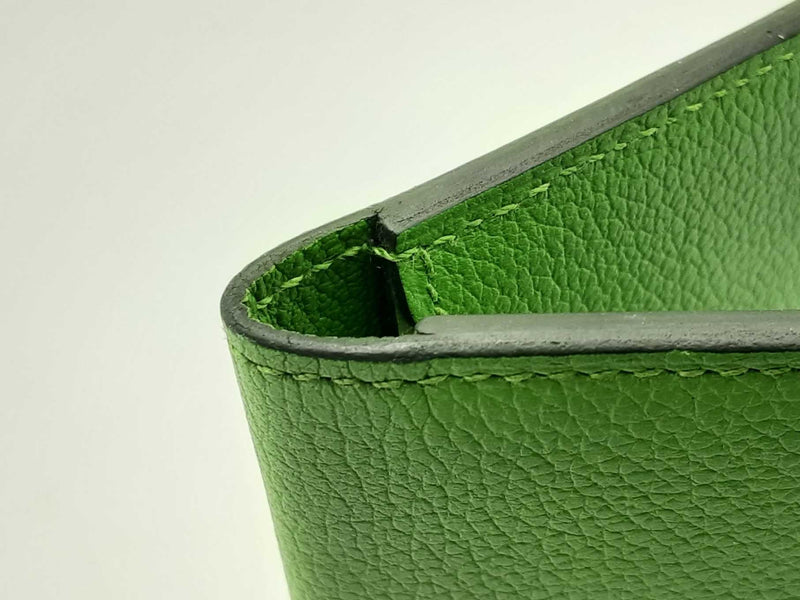 Hermès R.m.s. Card Holder In Green Evercolor Calfskin Fw0125oxzsa