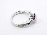 Vera Wang Love 0.88 Cttw Diamond, Sapphire, & 14k White Gold Engagement Ring 5.3 Grams Size 6.25 Fw0726erxdu