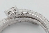 0.54cttw Diamond Wrap Ring In 14k White Gold 4.1 Grams Size 6.5 Eb1026oixsa