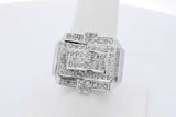 1.28cttw Diamond Ring In 10k White Gold 7 Grams Size 7 Eb0826rxzdu