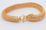 22k Yellow Gold Woven Floral Design Bracelet 30 Grams 6 Inch Eb0726wwxzsa