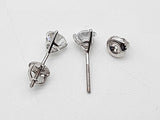 1.05 Cttw Lab Grown Diamonds 14k Wg 0.81g Screw Back Stud Earrings Do0726orxde