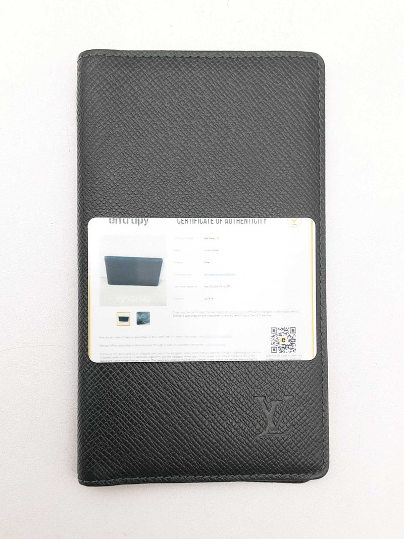 Louis Vuitton Taiga Porte Valeurs Wallet In Dark Green Fw1224crsa