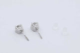 1.2cttw Diamond Stud Screwback Earrings In 14k White Gold 0.8 Grams Eb0626erxdu