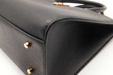 Versace Virtus Black Leather Top Handle Tote Bag Eb0726wxzsa