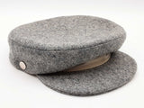 Hermes Gray Wool Leather Cap Size 56 Do0926oxzde