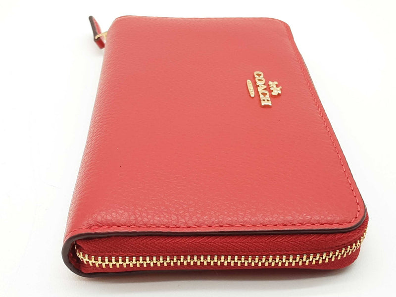 Coach Red Leather Id Zipper Wallet Do0825oxde