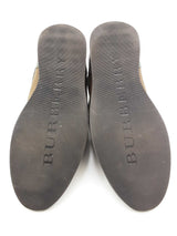 Burberry Olive Green Leather & Mesh Sneakers Size 41 Eb0526crsa