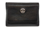 Chanel Black Leather Card Holder Wallet Eb1225lxzde