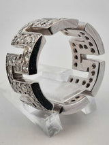 4.32 Cttw Diamond & Platinum Greek Key Eternity Band 14.6 Grams Size 5 Fw0625rzxdu