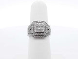 1.78ctw Diamonds 14k White Gold 5.7 Grams Ring Size 6 Sd0825crzdu
