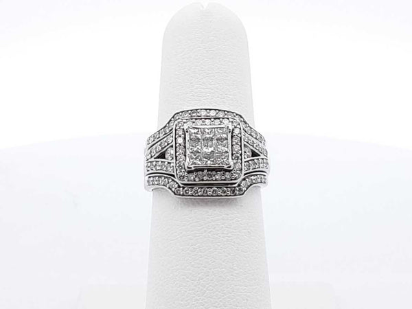 1.78ctw Diamonds 14k White Gold 5.7 Grams Ring Size 6 Sd0825crzdu