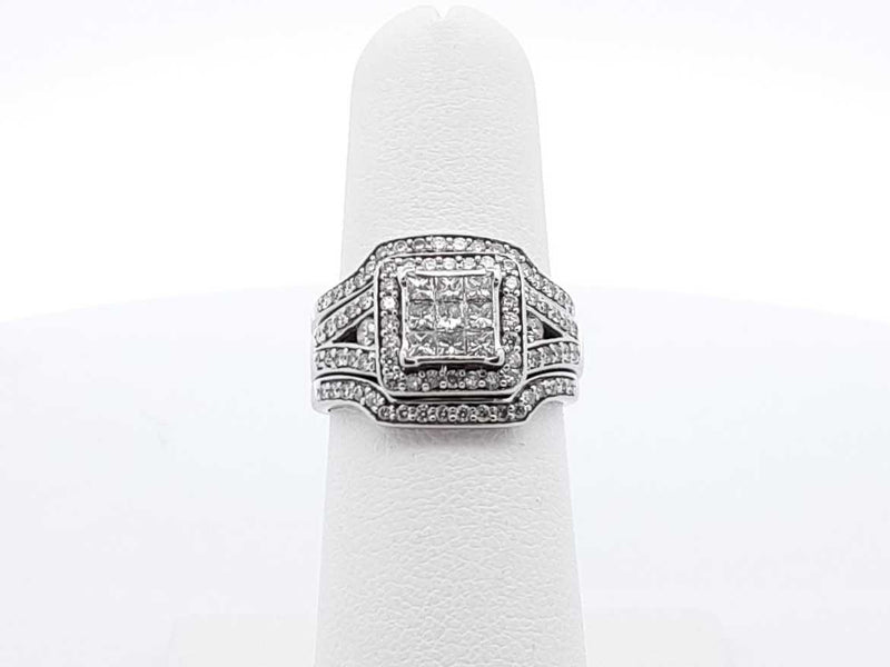 1.78ctw Diamonds 14k White Gold 5.7 Grams Ring Size 6 Sd0825crzdu