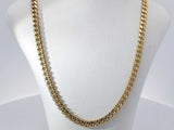 14k Yellow Gold 9.8 Grams Cuban Link Chain 24 Inches Aa0825wzxsa