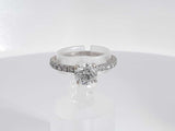 1.18 Cttw Diamond 14k White Gold Ring 2.4 Grams Size 6.5 Aa0225lcxzsa