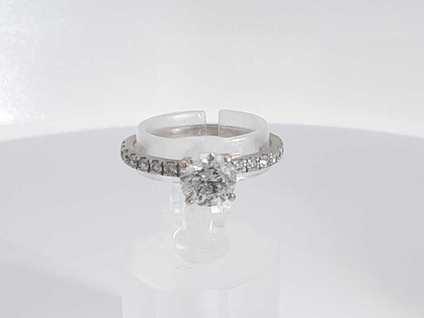 1.18 Cttw Diamond 14k White Gold Ring 2.4 Grams Size 6.5 Aa0225lcxzsa