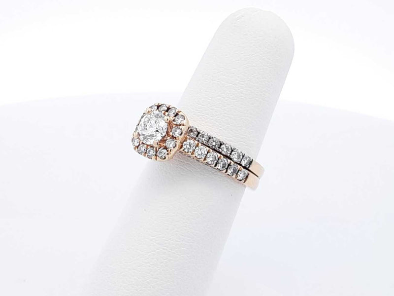 1.36 Cttw Diamond & 14k Gold Halo Ring With Cert 6.3 Grams Size 5.25 Fw0625rwzdu