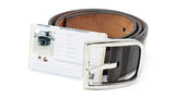 Gucci Beige Canvas Guccissima Belt Brown Belt 80-32 Sd0126lpzdu