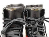Yves Saint Laurent Sl/10h Court Classic Sneakers  Black & Red Sz 10.5 Fw0126crdu