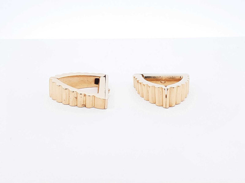 Cartier 18k Yellow Gold Retro Fluted Cuff Links 16.5 Grams Fw0925lrxzdu