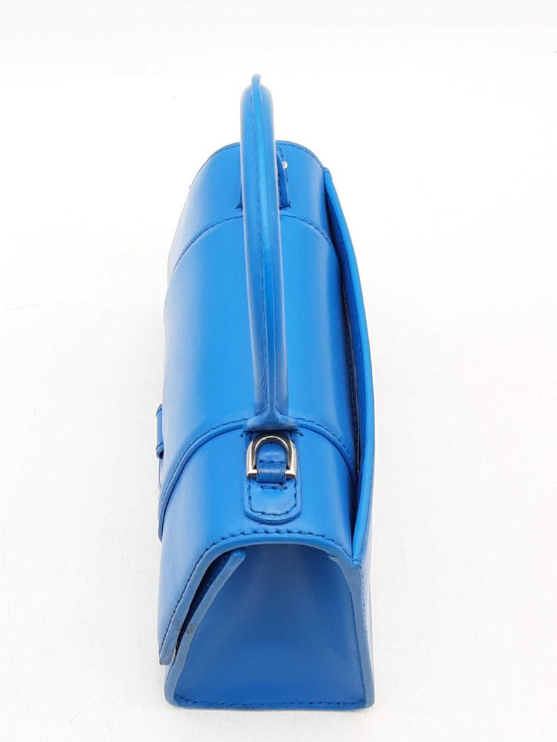 Balenciaga Hourglass Blue Leather Top Handle Bag Eb1024orxsa