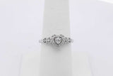 0.04cttw Diamond Heart Shape Ring In 10k White Gold 2 Grams Size 6.75 Eb0626loxsa