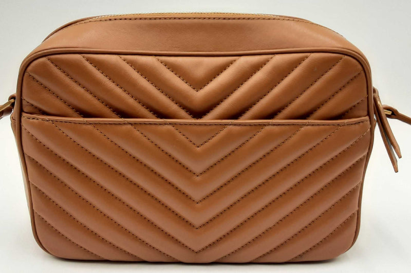 Yves Saint Laurent Quilted Chevron Leather Crossbody Camera Bag Eb1124ixzdu