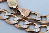 10k Rose Gold Diamond Cut Cuban Link Chain Necklace 20.2 Grams 22 In Eb0326prxde