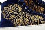 Christian Louboutin Louis Orlato Blue Velvet Sneakers Size 43.5 Eb0726lrxde