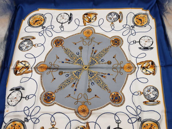 Rolex Geneve Masterpiece Watch Collectors Blue Silk Scarf Do0825lxzde