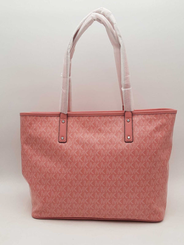 Michael Kors Logo Carter Top Zip Tote Bag Pink Sd0825rzsa