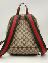 Gucci Gg Supreme Monogram Web Blind For Love Embroidered Backpack Eb0125cxzsa