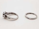 0.7 Cttw Lab Grown Diamonds 10k White Gold 6.6g Two Set Rings Size 7 Do0726wxzde