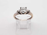 0.78 Cttw Diamond & 10k White Gold Ring With Cert 1.9 Gram Size 5 Fw1124pxzdu