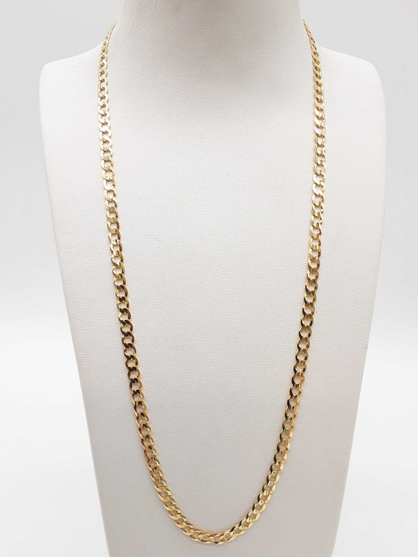 14k Yellow Gold 13.2g Concave Curb Chain 22 In Do0625ixzde