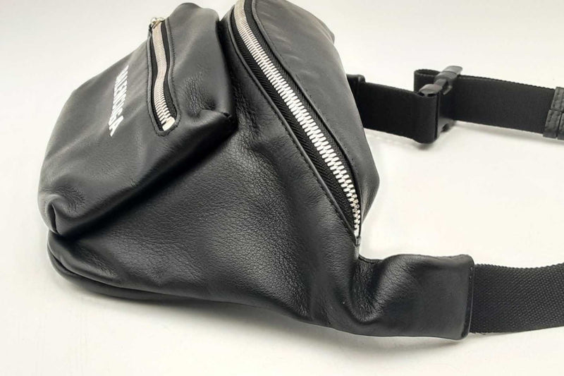 Balenciaga Everyday Black Leather Belt Bag Eb0225oxzsa